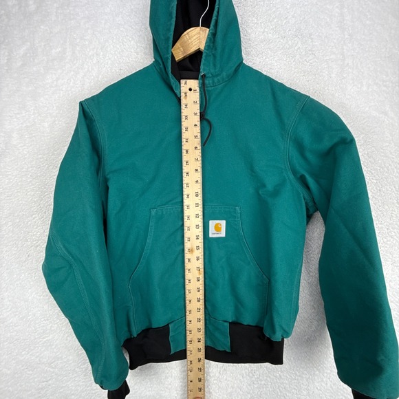 Carhartt Duck Active Jacket Thermal Lined Mens Medium JR132 J03 AQU Aqua Blue - Picture 6 of 15